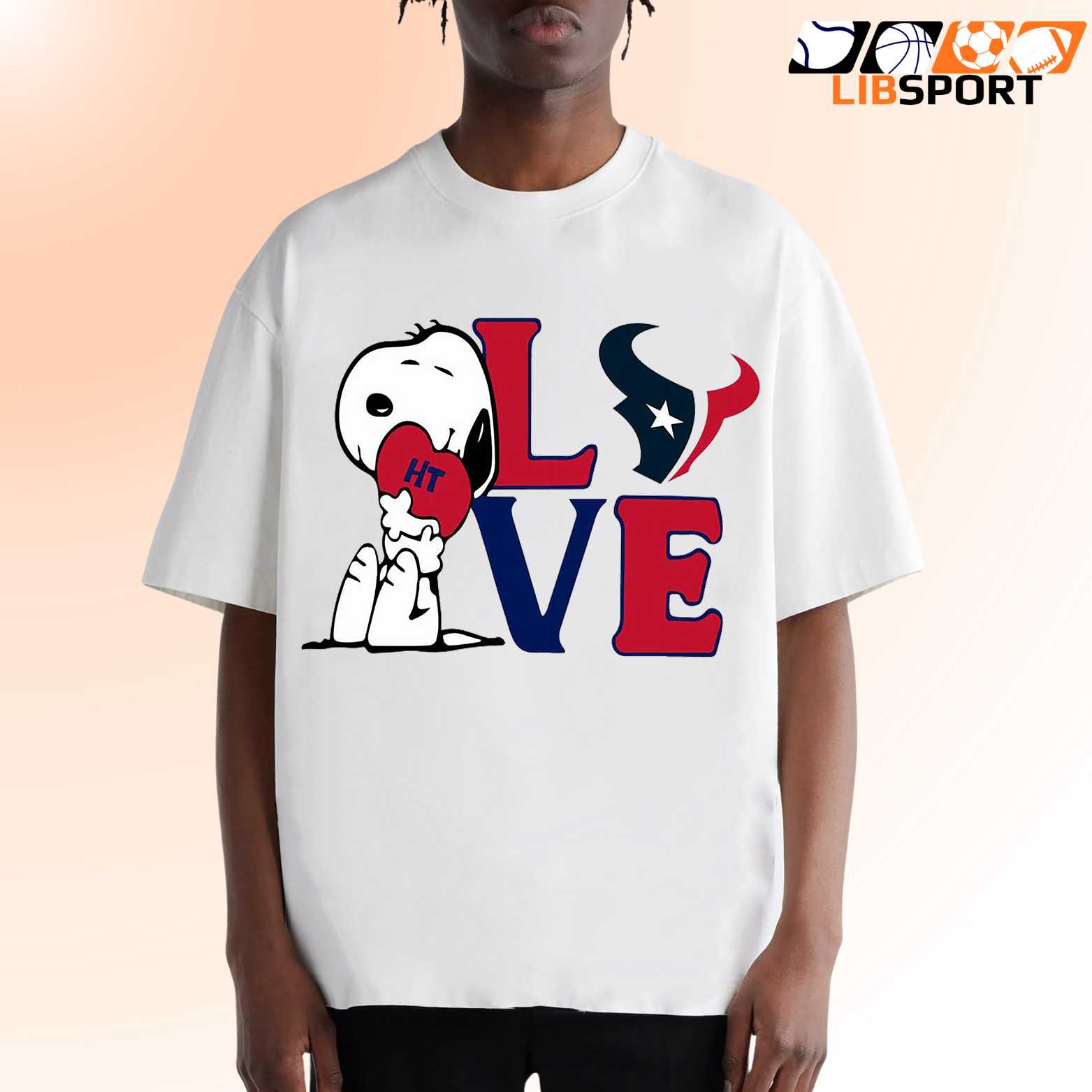 Snoopy Love Houston Texans T Shirt, Unisex Nfl Graphic Tee, Cute Football Fan Shirt